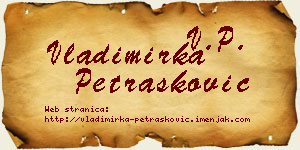 Vladimirka Petrašković vizit kartica